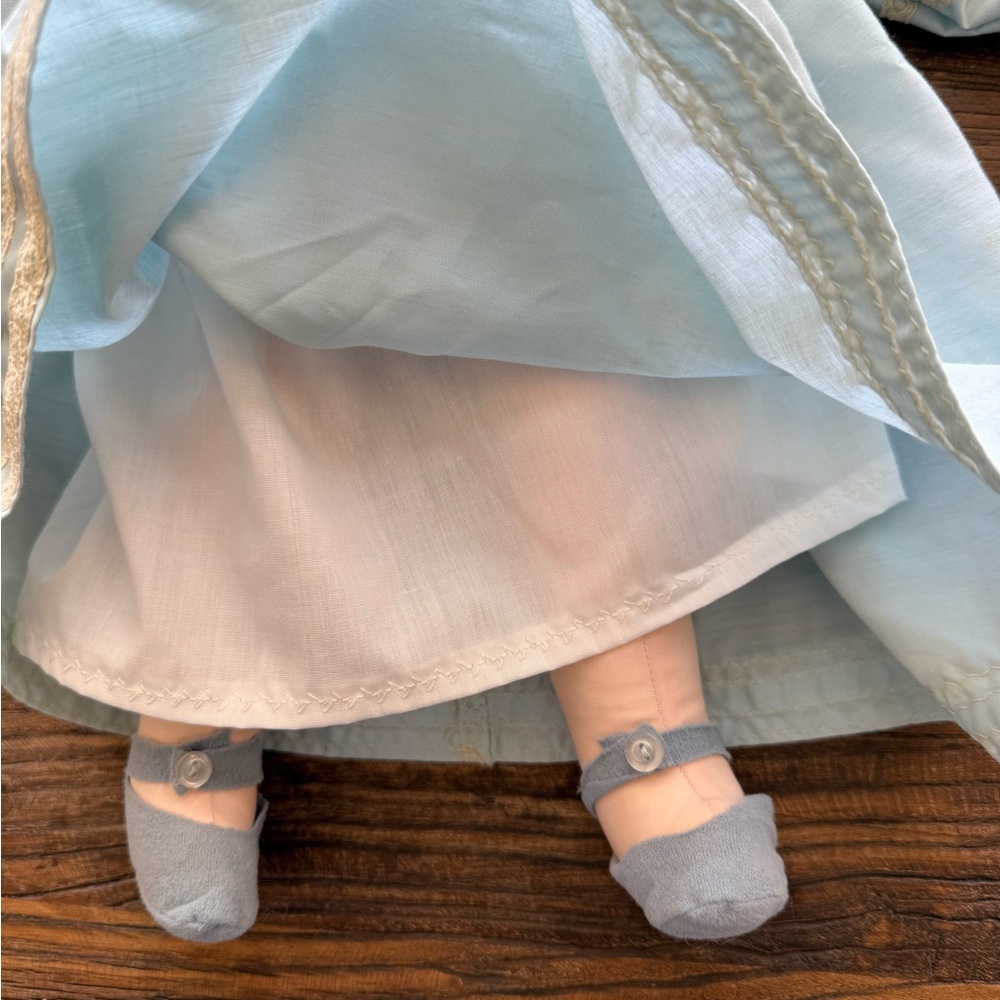Handmade Doll with Blue Dress vintage - Picture 3 of 7